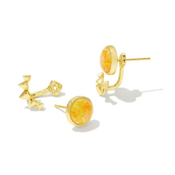 Kendra Scott Jewelry - New Kendra Scott Sienna Gold Ear Jacket Earrings in Citrus Kyocera Opal